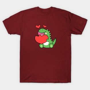 Valentine's Day Dinosaur Heart T-Shirt